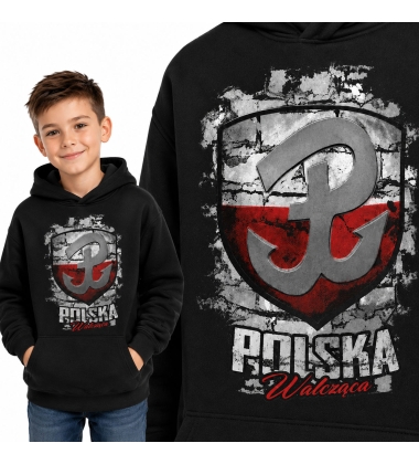 Bluza z kapturem dziecięca Patriotyczna POLSKA WALCZĄCA
